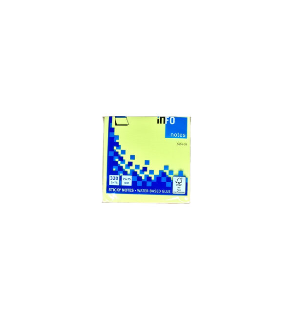 Hartie p/u notite cu lipici 75x75 4cul 320foi 5654-39